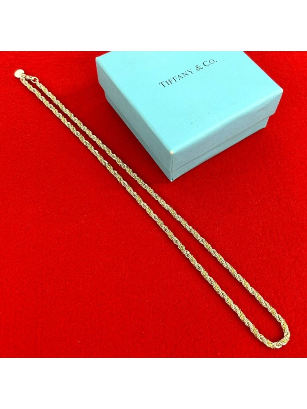 Tiffany & Co Vintage Twisted Rope Necklace Silver